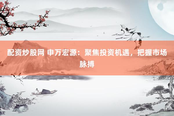 配资炒股网 申万宏源：聚焦投资机遇，把握市场脉搏