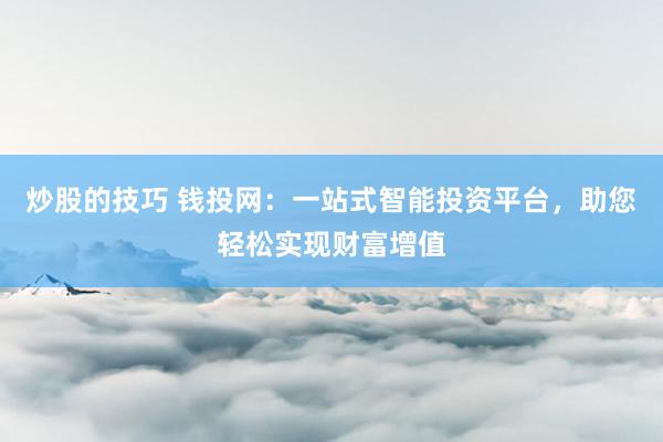 炒股的技巧 钱投网：一站式智能投资平台，助您轻松实现财富增值