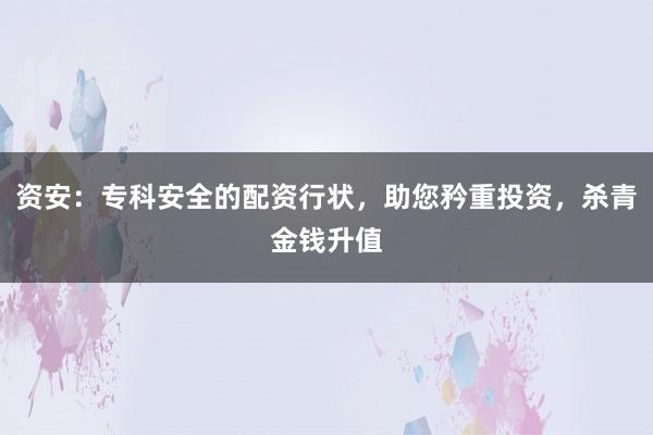 资安：专科安全的配资行状，助您矜重投资，杀青金钱升值