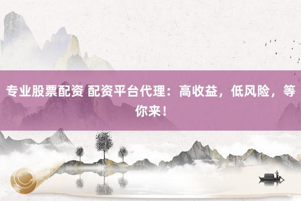 专业股票配资 配资平台代理：高收益，低风险，等你来！
